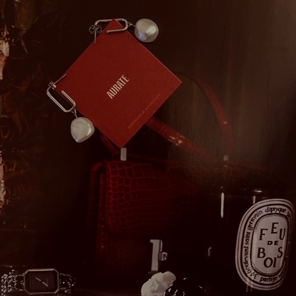 Aurate 14K white gold Earrings - Picture 2 of 4